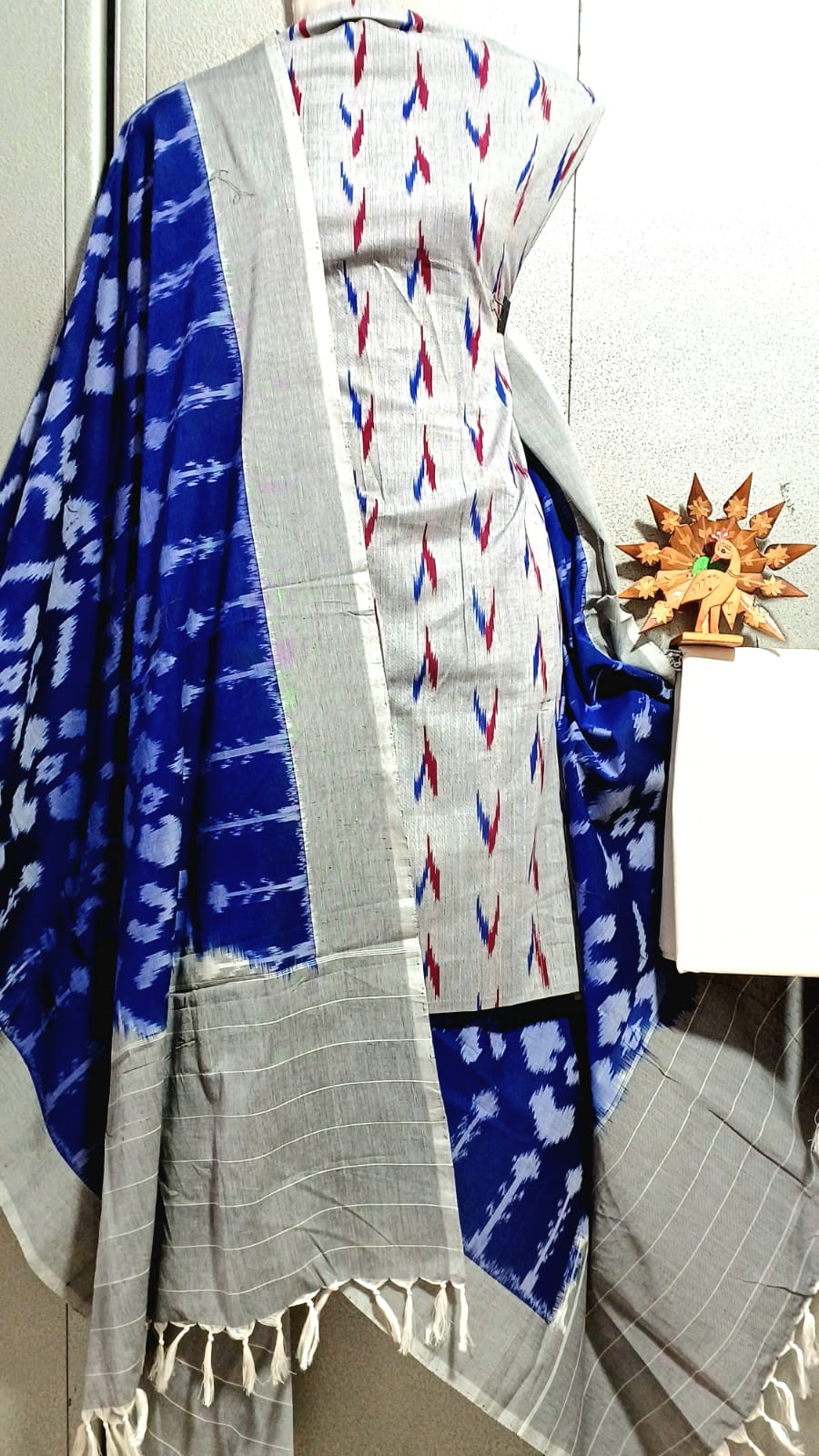 Double Ikkat Dress Material - Image 2