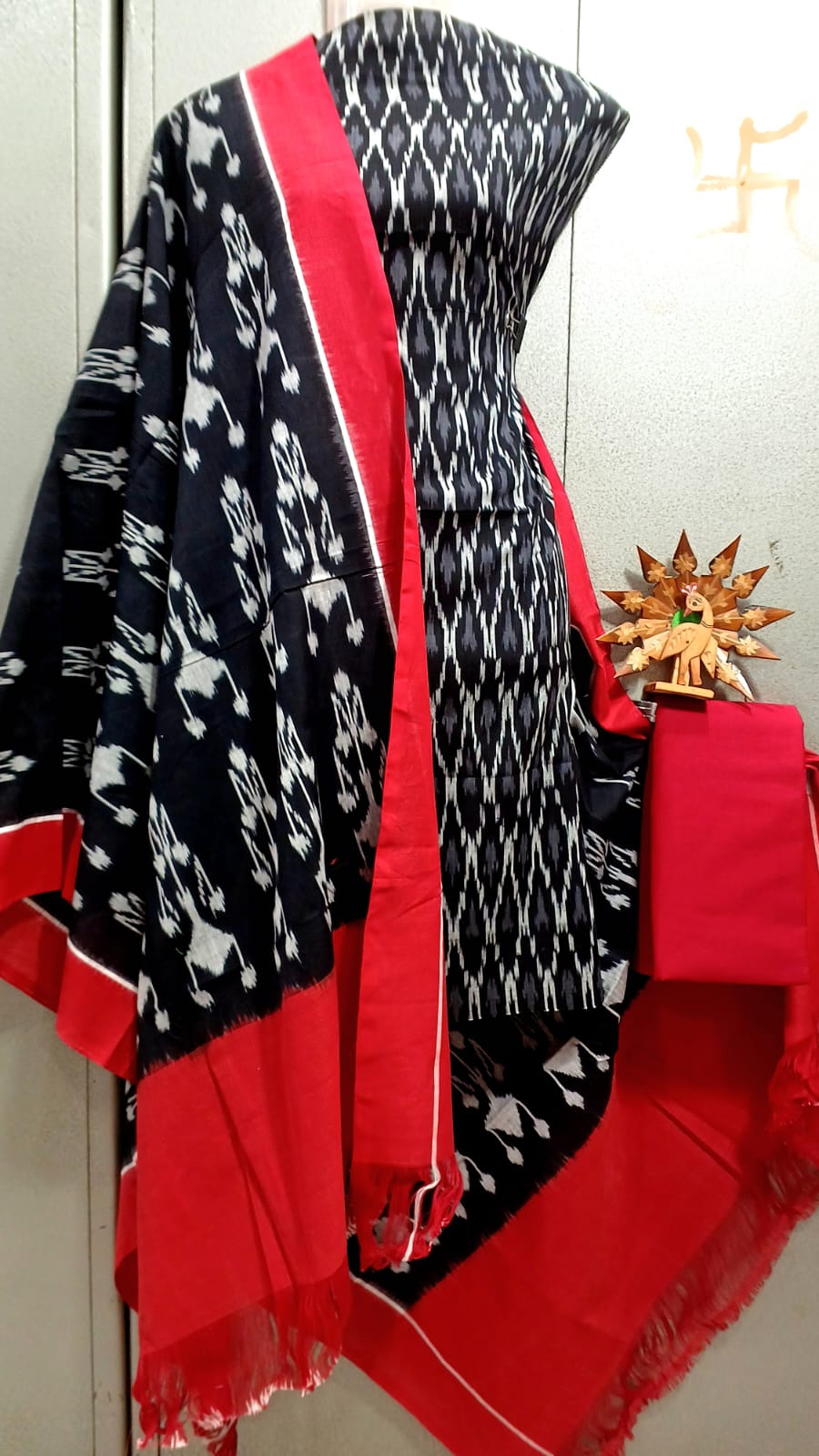 Double Ikkat Dress Material - Image 4