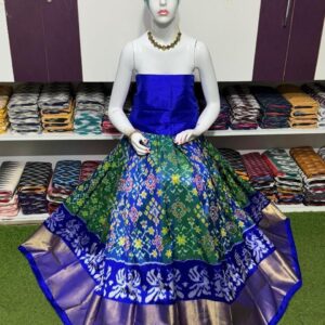 Silk Ikkat Lehangas